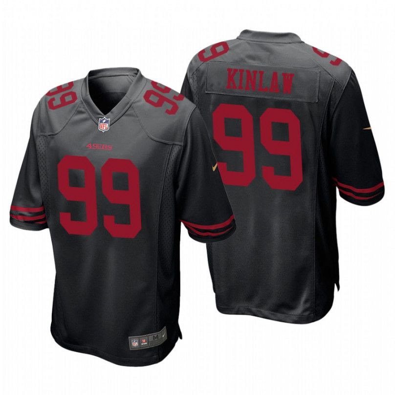 Cheap Men San Francisco 49ers 99 Javon Kinlaw Nike Black Game NFL Jersey